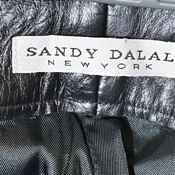 Vintage 90’s Sandy Dalal New York Italian made Leather Pants Jeans men’s 30x31”